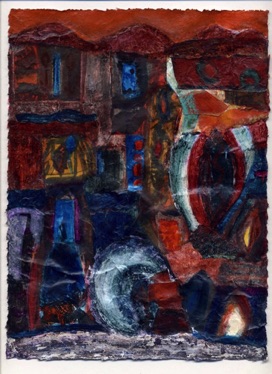 City of Dreams
Mixed media on Nepalese paper, 28 x 20cm
City of Dreams
Mixed media on Nepalese paper, 28 x 20cm